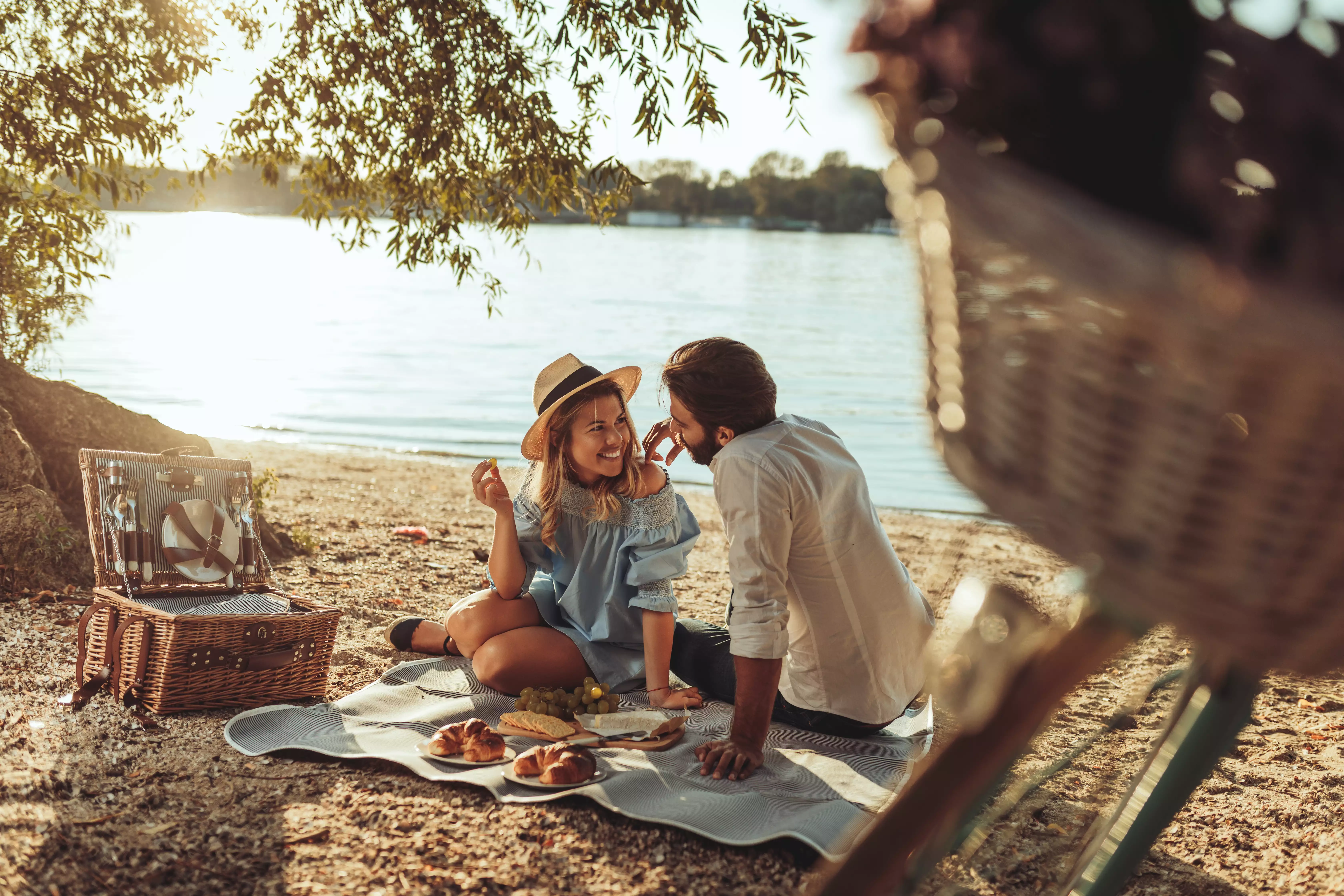 Packed picnic lunch