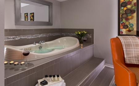 In-room jacuzzi tub