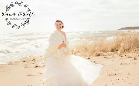 Bride on Beach